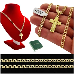 ZŁOTY ŁAŃCUSZEK Z KRZYŻYKIEM PRÓBA 925 PREZENT DLA CHŁOPCA NA KOMUNIĘ - Biżuteria dla dzieci ZŁOTY ŁAŃCUSZEK Z KRZYŻYKIEM PRÓBA 925 PREZENT DLA CHŁOPCA NA KOMUNIĘ - Biżuteria dla dzieci - miniaturka - grafika 1