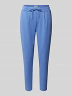 Spodnie damskie - Spodnie sportowe o skróconym kroju z elastycznym pasem - miniaturka - grafika 1