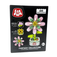 Klocki - Elefun Fantasy Collection Kwiatek w doniczce różowy ”2” Klocki 220el. - miniaturka - grafika 1