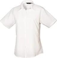Bluzki damskie - Bluzka damska Premier Workwear Poplin z krótkim rękawem - miniaturka - grafika 1