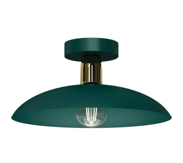 EWILIGHT Lampa sufitowa wisząca klosz RAMI E27 zielony/złoty