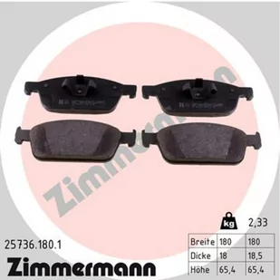 ZIMMERMANN Zestaw klocków hamulcowych, hamulce tarczowe 25736.180.1 - Klocki hamulcowe - miniaturka - grafika 1