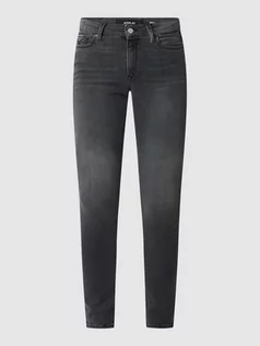 Spodnie damskie - Jeansy z wysokim stanem o kroju skinny fit z dodatkiem streczu model ‘Luzien’ - grafika 1