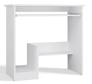 Elior Małe białe biurko z boczną szafką - Faxo - Biurka Elior Małe białe biurko z boczną szafką - Faxo - Biurka - miniaturka - grafika 1