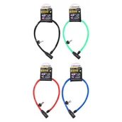 Zabezpieczenia do roweru - Dunlop Linka zapięcie antykradzieżowe do roweru czerwony) - miniaturka - grafika 1