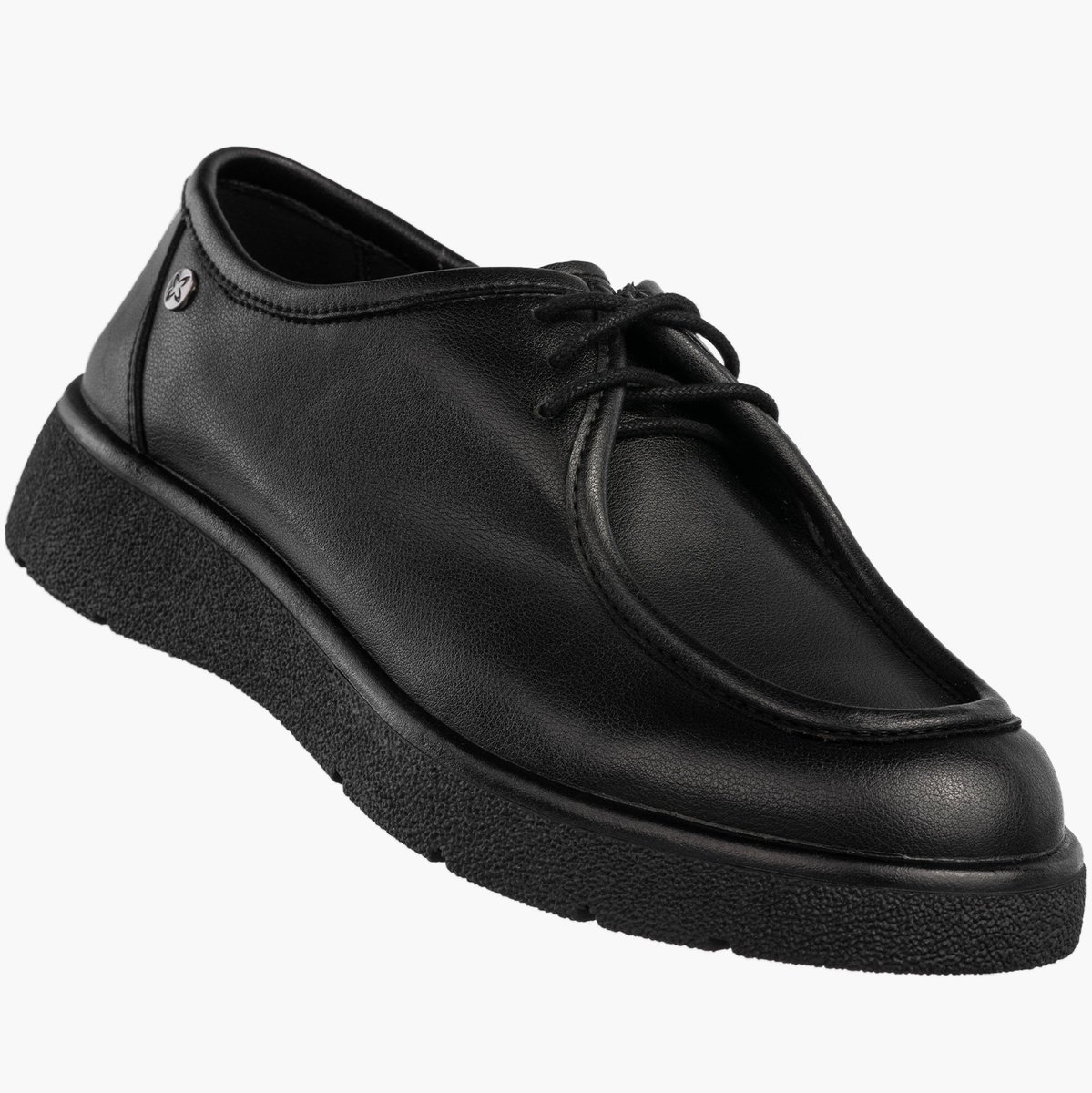 Półbuty Damskie Skórzane Buty Eleganckie Sznurowane Maciejka Czarne Czarny 41