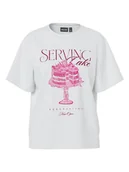 Koszulki i topy damskie - Pieces Koszulka w kolorze białym - miniaturka - grafika 1