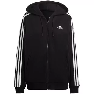 Bluza damska adidas Essentials 3-Stripes French Terry Oversized Full-Zip Ho - Bluzy damskie - miniaturka - grafika 1