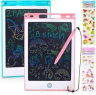 Tablice dla dzieci - 2x TABLET DO RYSOWANIA I PISANIA Z EKRANEM LCD RÓŻOWY NIEBIESKI 8,5" - miniaturka - grafika 1