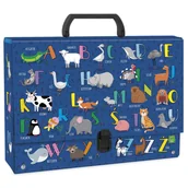 Teczki i skoroszyty - Derform Teczka z rączką gruba Alfabet - miniaturka - grafika 1