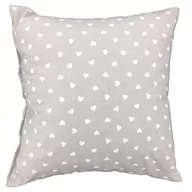 Pościel - Poszewka 40x60 R121 szara serca serduszka białe 275D - miniaturka - grafika 1