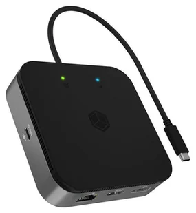 Icy Box 7w1 USB4 2x USB3.2 Gen 2 1x USB-C 1x HDMI 1x DP Audio| PD 60W IB-DK408-C41 - Stacje dokujące i replikatory portów - miniaturka - grafika 1