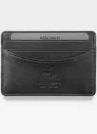 Etui na dokumenty i karty - Visconti, Etui męskie na karty, Slim, czarne, technologia RFID - miniaturka - grafika 1
