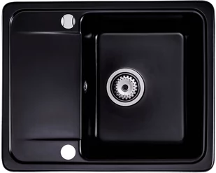 Zlewozmywak granitowy Kernau KGS Z 4557 1B1D Deep Black - Zlewozmywaki - miniaturka - grafika 1