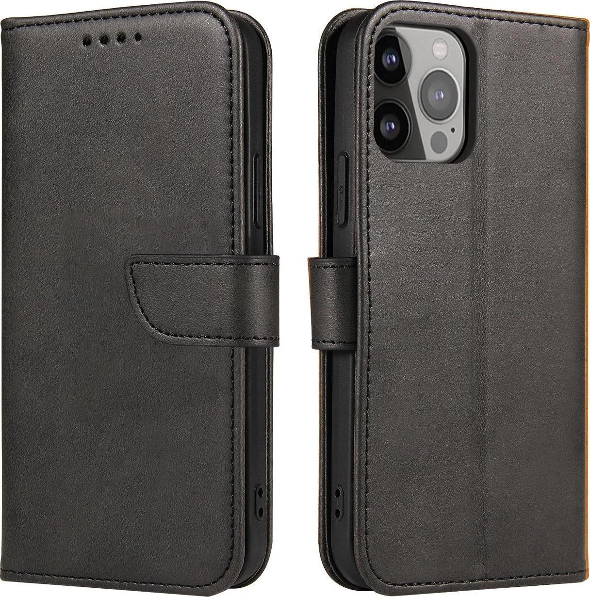 New Sleep Case etui do Samsung Galaxy S25 pokrowiec z klapką i podstawką - czarne