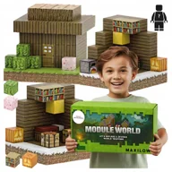 Klocki - KLOCKI MAGNETYCZNE 200 elementów + 5 ludzików - miniaturka - grafika 1