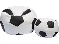 Fotele i pufy dla dzieci - Pufa piłka XXXXL worek + gratis biało-czarna - miniaturka - grafika 1