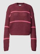 Swetry damskie - Sweter z dzianiny ze wzorem w paski model ‘CHARLIE’ - miniaturka - grafika 1