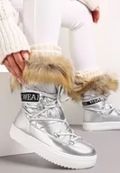 Śniegowce damskie - Srebrne Śniegowce Volumnia - miniaturka - grafika 1