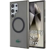Etui i futerały do telefonów - Lacoste LCHMS24LULOK Hardcase Transparent MagSafe do Samsung Galaxy S24 Ultra Czarny - miniaturka - grafika 1