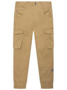 Spodnie i spodenki dla chłopców - Name it Spodnie materiałowe Bamgo 13151735 Brązowy Regular Fit Brązowy - miniaturka - grafika 1