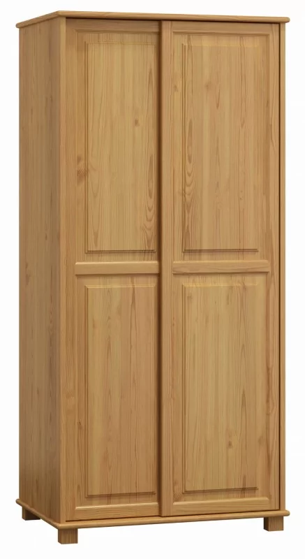 Szafa drewniana 2D nr6 drzwi przesuwne wieszak S90 olcha