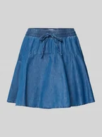Spódnice - Spódnica mini o rozkloszowanym kroju z mieszanki bawełny i lyocellu model ‘NALA-BEA’ - miniaturka - grafika 1