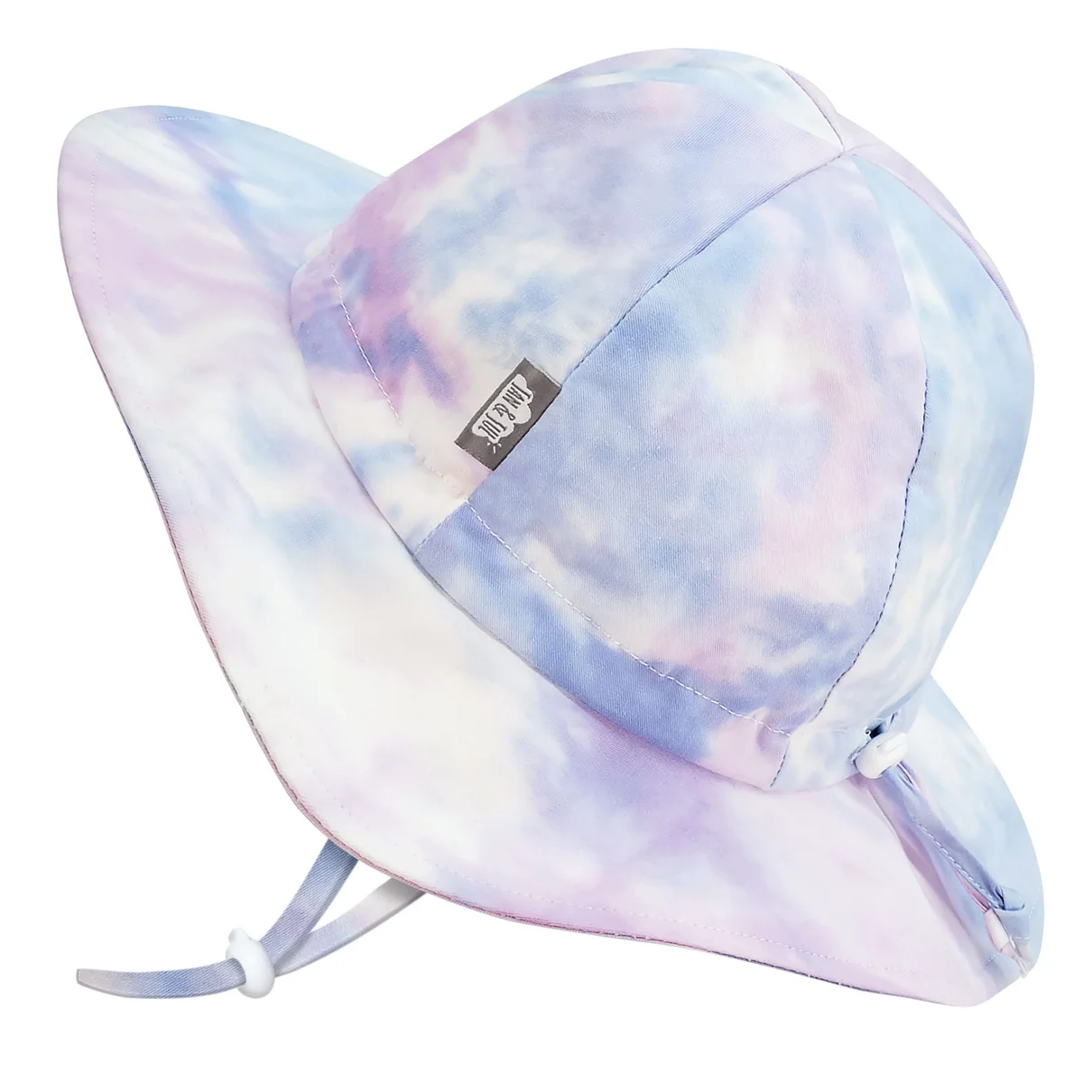 JAN & JUL Adjustable Toddler Sun-Hat with UV Protection (L: 2-5 Years, Cotton Candy Tie-Dye)