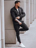 Dresy męskie - Dres męski czarny Dstreet AX0733-XL - miniaturka - grafika 1