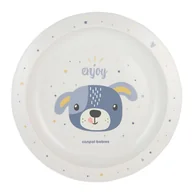 Miseczki i talerzyki dla dzieci - Canpol Babies Talerzyk Plastikowy Cute Animals 9m+ Piesek Niebieski - miniaturka - grafika 1