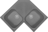Zlewozmywaki - Zlew PLADOS ATLANTIC TITANIUM METAL (szary metalik 42) (FTA832042) - miniaturka - grafika 1