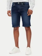 Spodenki męskie - Pepe Jeans Szorty jeansowe PM801075 Granatowy Slim Fit - miniaturka - grafika 1