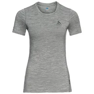 Koszulki i topy damskie - Odlo Odlo Damski T-shirt Bl Top Crew Neck S/S Merino 200 szary Grey Melange - Grey Melange L 110821 - miniaturka - grafika 1