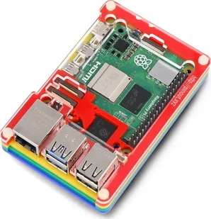 PiMoroni Pibow Coupe 5 - obudowa do Raspberry Pi 5 - Rainbow - PiMoroni PIM678} PIM-24121 - Komputery jednopłytkowe - miniaturka - grafika 1