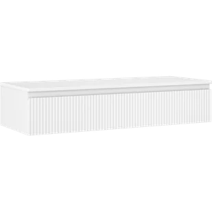 Mexen Rivel szafka łazienkowa podumywalkowa 120 cm z blatem, 1 szuflada, ryflowana , biała mat - 91A20-12023-1-BFC01 - Szafki łazienkowe - miniaturka - grafika 1
