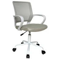 Fotele i krzesła biurowe - Fotel dziecięcy FD-6 materiałowy - Biały-Szary - miniaturka - grafika 1