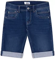 Spodenki damskie - Pepe Jeans Szorty chłopięce Tracker Short, Niebieski (Denim-js0), 4 lat - miniaturka - grafika 1
