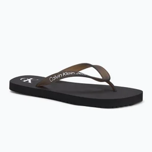 Japonki damskie Calvin Klein YW0YW01829 Beach Sandal Transparent Tpu black - Klapki i japonki damskie - miniaturka - grafika 1
