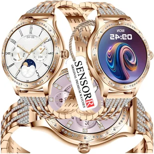 ZŁOTY ZEGAREK SMARTWATCH DAMSKI ROZMOWY CIŚNIENIOMIERZ PULSOMETR KROKI PL - Elektronika OUTLET - miniaturka - grafika 1
