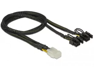 Delock Kabel rozdzielacz zasilania 2x PCI Express 8Pin/1x 6Pin oplot - Kable komputerowe i do monitorów - miniaturka - grafika 2