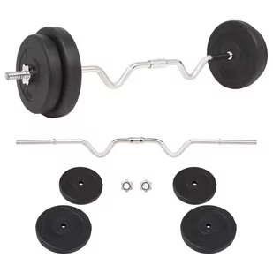 Master vidaXL z zestawem obciążeń, 30 kg vidaXL - Pozostały sprzęt siłowy - miniaturka - grafika 1