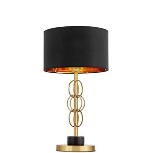 Lumina Deco Glamour Lampa Nocna Czarno-Mosiężna Azzaria - Lampy stojące - miniaturka - grafika 1