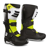 Buty motocyklowe - Buty Cross Shot Race 4 Czarny/Złamany Biały/Żółty47 - miniaturka - grafika 1