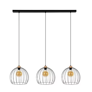 Britop Loftowa LAMPA wisząca COOP 188419304 industrialna OPRAWA druciany zwis czarny drewno - Lampy sufitowe - miniaturka - grafika 1