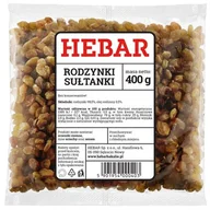 Warzywa świeże i suszone - HEBAR RODZYNKI SUŁTANKI 400G - miniaturka - grafika 1