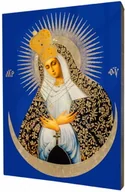 Ikony i obrazy sakralne - Matka Boska Ostrobramska - obraz religijny na desce lipowej - miniaturka - grafika 1