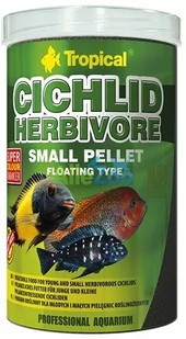 Tropical CICHLID HERBIVORE SMALL PELLET 1000ml/360g - Pokarm dla ryb - miniaturka - grafika 1
