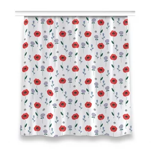 Zasłona na taśmę wzór 150x160 Czerwone pole maków, Fabricsy - Zasłony - miniaturka - grafika 1
