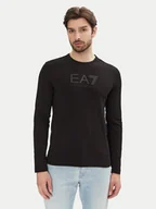 Bluzy męskie - EA7 Emporio Armani Longsleeve 7M000227 AF10373 UC001 Czarny Slim Fit - miniaturka - grafika 1