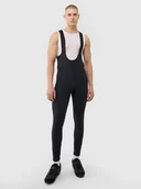 Spodnie męskie - Męskie legginsy rowerowe z szelkami 4F 4FWSS25TFTIM329 - czarne - miniaturka - grafika 1